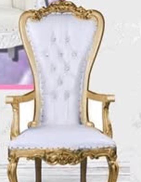 Gold accent arm chair